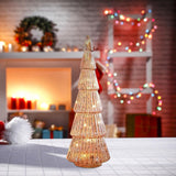 Maxbell Christmas Tree Night Light Ornament Xmas Tree for Party Festival Living Room Pink