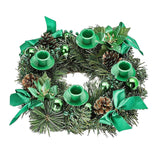 Maxbell Christmas Advent Wreath Candlestick Xmas Table Centerpiece Candleholder Green