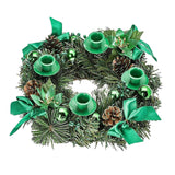 Maxbell Christmas Advent Wreath Candlestick Xmas Table Centerpiece Candleholder Green