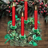 Maxbell Christmas Advent Wreath Candlestick Xmas Table Centerpiece Candleholder Green