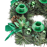 Maxbell Christmas Advent Wreath Candlestick Xmas Table Centerpiece Candleholder Green