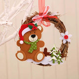 Maxbell 4x Christmas Wreaths Wall Hanging for Festival Indoor Outdoor Decoration