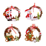 Maxbell 4x Christmas Wreaths Wall Hanging for Festival Indoor Outdoor Decoration