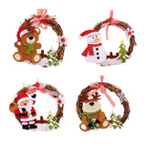 Maxbell 4x Christmas Wreaths Wall Hanging for Festival Indoor Outdoor Decoration