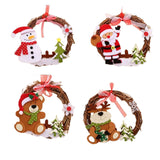Maxbell 4x Christmas Wreaths Wall Hanging for Festival Indoor Outdoor Decoration