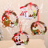 Maxbell 4x Christmas Wreaths Wall Hanging for Festival Indoor Outdoor Decoration