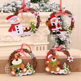Maxbell 4x Christmas Wreaths Wall Hanging for Festival Indoor Outdoor Decoration