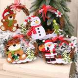 Maxbell 4x Christmas Wreaths Wall Hanging for Festival Indoor Outdoor Decoration