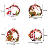 Maxbell 4x Christmas Wreaths Wall Hanging for Festival Indoor Outdoor Decoration