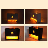 Maxbell Maxbell Air Humidifier USB with Realistic Flame mist Silent Home Black