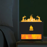 Maxbell Maxbell Air Humidifier USB with Realistic Flame mist Silent Home Black