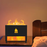 Maxbell Maxbell Air Humidifier USB with Realistic Flame mist Silent Home Black