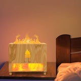 Maxbell Maxbell Air Humidifier USB with Realistic Flame mist Silent Home Brown