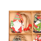 Maxbell Wooden Christmas Ornaments Decorations 4 Different Patterns for Season