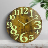 Maxbell Luminous Wall Clock Night Lights 12''/30cm Creative for Home Bedroom
