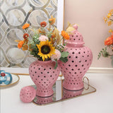 Maxbell Maxbell Modern Ginger Jar Flowerpot Container Vase for Home Dining Table Decoration