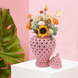 Maxbell Maxbell Modern Ginger Jar Flowerpot Container Vase for Home Dining Table Decoration