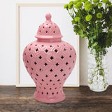 Maxbell Maxbell Modern Ginger Jar Flowerpot Container Vase for Home Dining Table Decoration