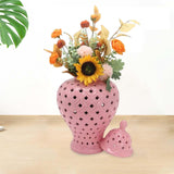 Maxbell Maxbell Modern Ginger Jar Flowerpot Container Vase for Home Dining Table Decoration