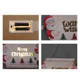 Maxbell Window Hanging Sign Pendant Christmas LED Lights Plaque for Indoor Farmhouse 30x17.5x2.4cm StyleA