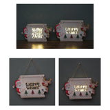 Maxbell Window Hanging Sign Pendant Christmas LED Lights Plaque for Indoor Farmhouse 30x17.5x2.4cm StyleA