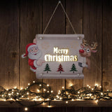 Maxbell Window Hanging Sign Pendant Christmas LED Lights Plaque for Indoor Farmhouse 30x17.5x2.4cm StyleA