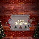 Maxbell Window Hanging Sign Pendant Christmas LED Lights Plaque for Indoor Farmhouse 30x17.5x2.4cm StyleA