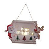 Maxbell Window Hanging Sign Pendant Christmas LED Lights Plaque for Indoor Farmhouse 30x17.5x2.4cm StyleA