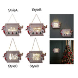 Maxbell Window Hanging Sign Pendant Christmas LED Lights Plaque for Indoor Farmhouse 30x17.5x2.4cm StyleA