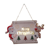 Maxbell Window Hanging Sign Pendant Christmas LED Lights Plaque for Indoor Farmhouse 30x17.5x2.4cm StyleA