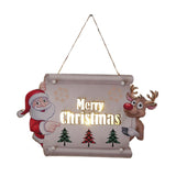 Maxbell Window Hanging Sign Pendant Christmas LED Lights Plaque for Indoor Farmhouse 30x17.5x2.4cm StyleA
