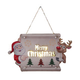Maxbell Window Hanging Sign Pendant Christmas LED Lights Plaque for Indoor Farmhouse 30x17.5x2.4cm StyleA
