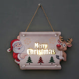 Maxbell Window Hanging Sign Pendant Christmas LED Lights Plaque for Indoor Farmhouse 30x17.5x2.4cm StyleA