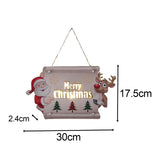 Maxbell Window Hanging Sign Pendant Christmas LED Lights Plaque for Indoor Farmhouse 30x17.5x2.4cm StyleA