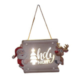 Maxbell Window Hanging Sign Pendant Christmas LED Lights Plaque for Indoor Farmhouse 25x14.5x2.4cm StyleC