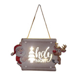 Maxbell Window Hanging Sign Pendant Christmas LED Lights Plaque for Indoor Farmhouse 25x14.5x2.4cm StyleC