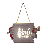 Maxbell Window Hanging Sign Pendant Christmas LED Lights Plaque for Indoor Farmhouse 25x14.5x2.4cm StyleC