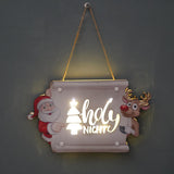 Maxbell Window Hanging Sign Pendant Christmas LED Lights Plaque for Indoor Farmhouse 25x14.5x2.4cm StyleC