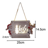 Maxbell Window Hanging Sign Pendant Christmas LED Lights Plaque for Indoor Farmhouse 25x14.5x2.4cm StyleC
