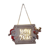 Maxbell Window Hanging Sign Pendant Christmas LED Lights Plaque for Indoor Farmhouse 25x14.5x2.4cm StyleD