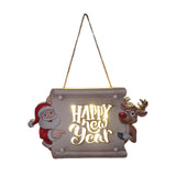 Maxbell Window Hanging Sign Pendant Christmas LED Lights Plaque for Indoor Farmhouse 25x14.5x2.4cm StyleD