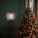 Maxbell Window Hanging Sign Pendant Christmas LED Lights Plaque for Indoor Farmhouse 25x14.5x2.4cm StyleD