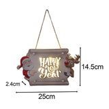 Maxbell Window Hanging Sign Pendant Christmas LED Lights Plaque for Indoor Farmhouse 25x14.5x2.4cm StyleD