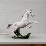 Maxbell Standing Horse Statue Decorative Sculpture Housewarming Gift Crafts Figurine White