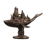 Maxbell Steampunk Flying Fish Boat Statue Collectible for Home Decoration Gift