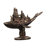 Maxbell Steampunk Flying Fish Boat Statue Collectible for Home Decoration Gift