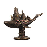 Maxbell Steampunk Flying Fish Boat Statue Collectible for Home Decoration Gift