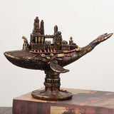 Maxbell Steampunk Flying Fish Boat Statue Collectible for Home Decoration Gift