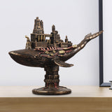 Maxbell Steampunk Flying Fish Boat Statue Collectible for Home Decoration Gift