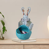 Maxbell Elephant Statue Bowl Ornament Organizer Craft Creative for Office Table Green